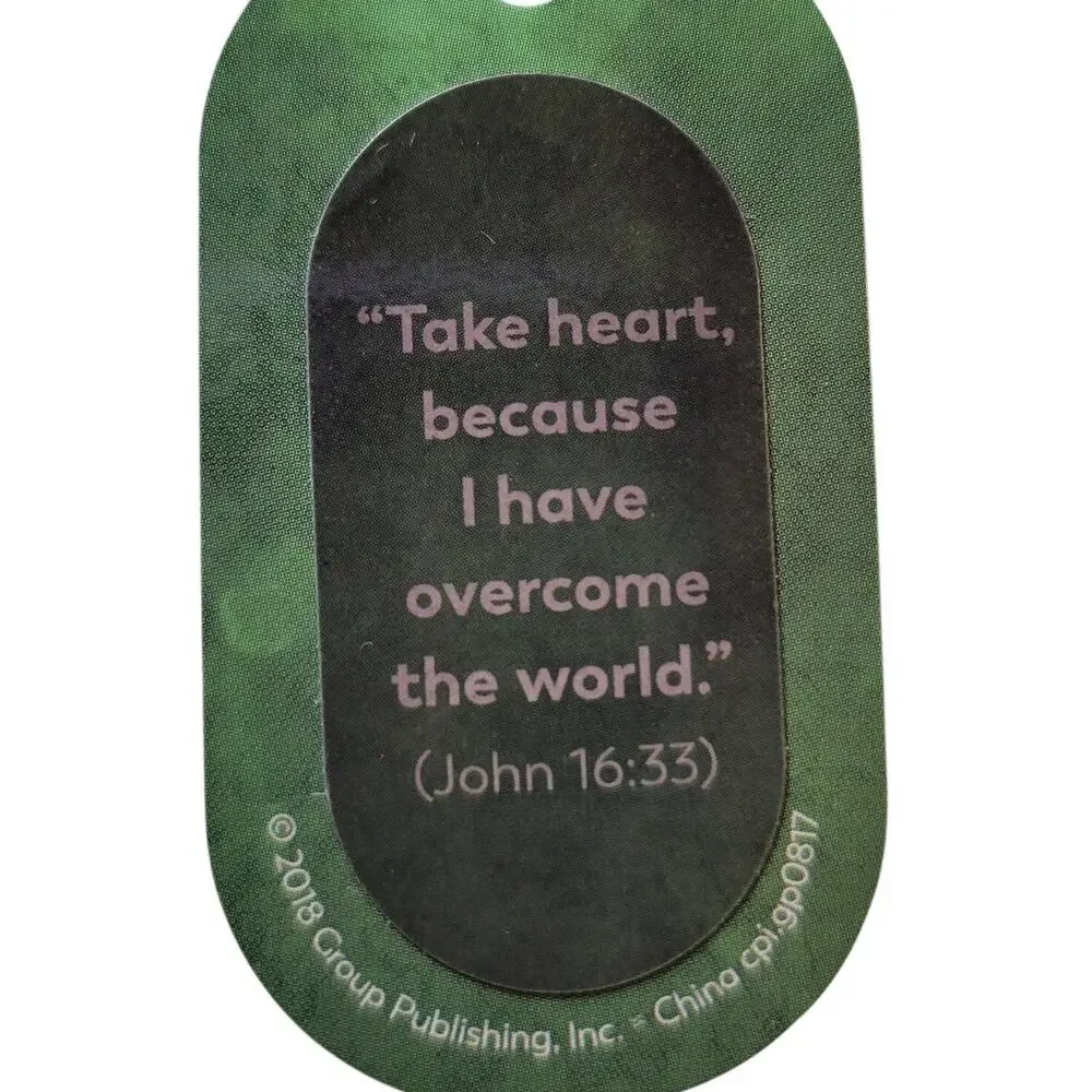 6 Bible Buddies Memory Verse Dog Tags Scripture Pendants For Key Chain Necklace